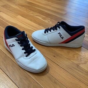 Fila Faux Leather Logo Classic Sneakers/Tennis Shoes